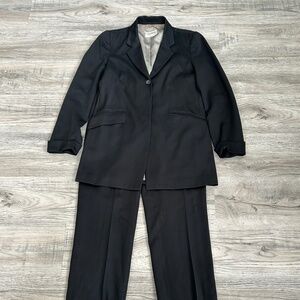 Gianni Vintage Black  Suit Blazer & Pant Set Sz 4
